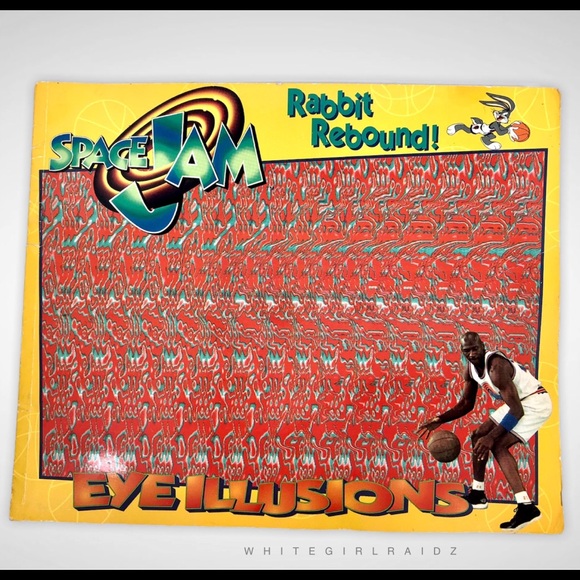 Vintage Jordan Bugs Bunny 1996 3D EYE ILLUSIONS - Picture 1 of 4